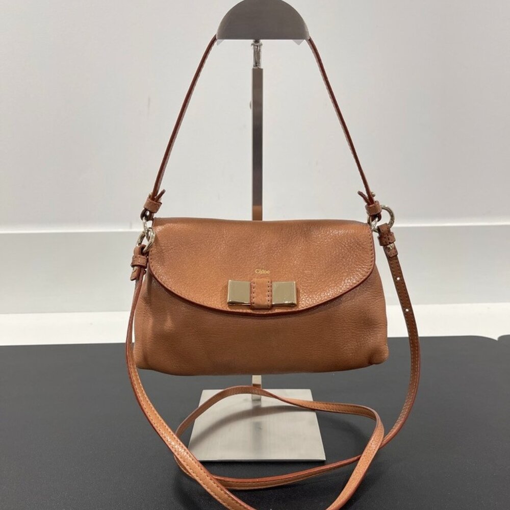 Chloe Lily 2-Way Bag Brown Leather Preloved (JB1100)